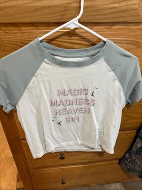 Taylor Swift Mint Green and White Raglan Graphic Tee
